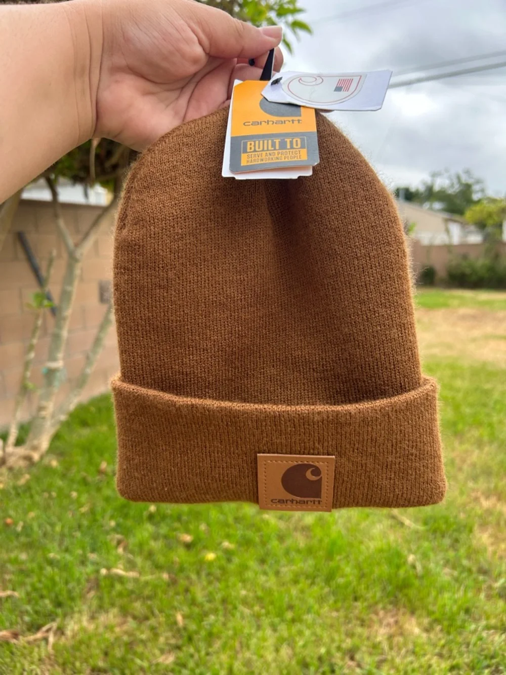 Carhartt Brown Cuffed Knit Beanie